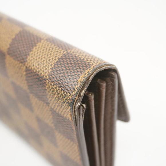 LOUIS VUITTON Long Wallet Damier Portefeuille Sara N61734 Ebene Men's Women's - Picture 6 of 10